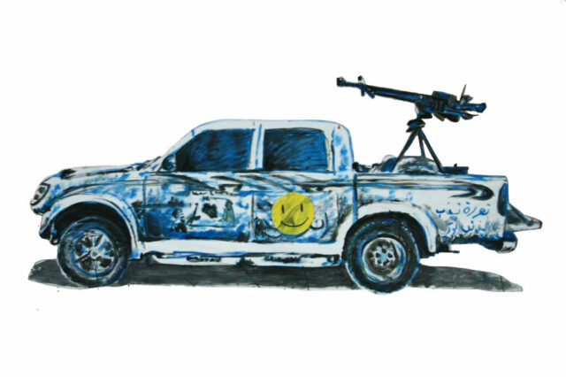 Lacaze Jean Marc, camionette lybie 1, juil 2012