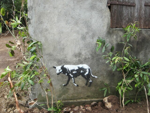 Lacaze Jean Marc, chien pochoir, Janv, 2013